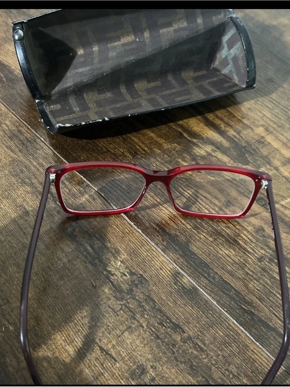 FENDI F945 Women’s Eyeglasses Red 615/135 Cold Insert Italy With Case